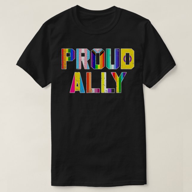 Proud Ally LGBT Funny LGBTQ Black History Gay japa T-Shirt (Design Front)
