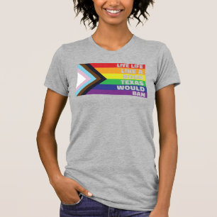Proud Ally LGBTQ Gay Lesbian Trans Live Like Book  T-Shirt