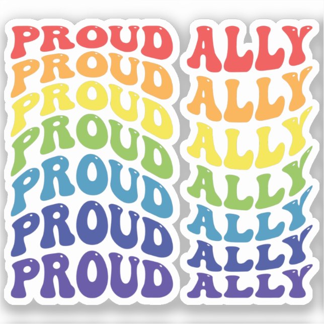 Proud Ally | LGBTQ | Gay Pride | Rainbow (Front)