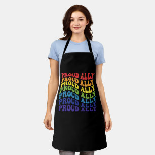 Proud Ally   LGBTQ   Gay Pride   Rainbow Apron