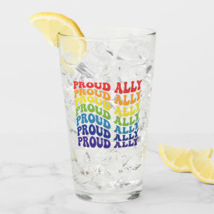 Proud Ally   LGBTQ   Gay Pride   Rainbow Glass