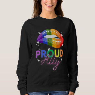 Proud Ally LGBTQ Lesbian Gay Bisexual Trans Pan Qu Sweatshirt
