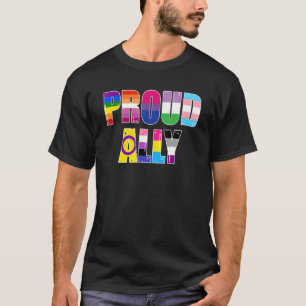 Proud Ally Lgbtq Lesbian Gay Bisexual Trans Pan Qu T-Shirt