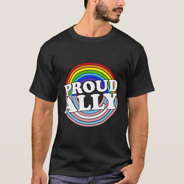 Proud Ally Lgbtqa Pride Support T-Shirt (Front)