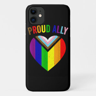 Proud Ally LGBTQAI Gay POC Transgender Pride Flag iPhone 11 Case
