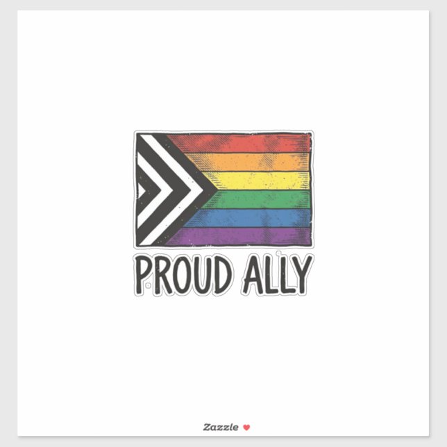 Proud Ally Pride Flag Vector T-Shirt Design_1 (Sheet)