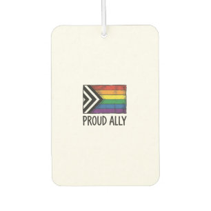 Proud Ally Pride Flag Vector T-Shirt Design_1 Car Air Freshener