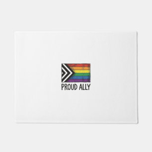 Proud Ally Pride Flag Vector T-Shirt Design_1 Doormat