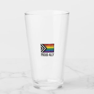 Proud Ally Pride Flag Vector T-Shirt Design_1 Glass