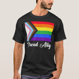 Proud Ally Pride Month Lgbtq Black Pride Flag T-Shirt