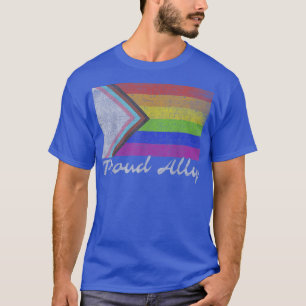Proud Ally Pride Month LGBTQ Black Pride Flag T-Shirt