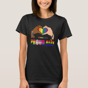 Proud Ally Rainbow Hand Heart Gay Trans Lesbian LG T-Shirt