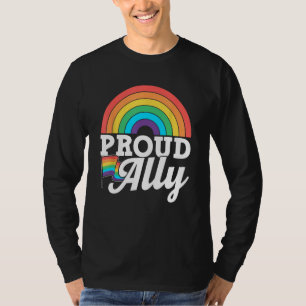 Proud Ally Rainbow Pride Lgbtq Gay T-Shirt