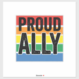 Proud Ally Vintage Pride Support Shirt Design_1