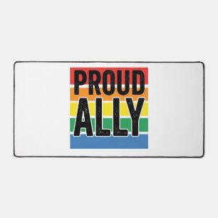 Proud Ally Vintage Pride Support Shirt Design_1 Desk Mat