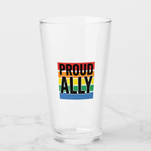 Proud Ally Vintage Pride Support Shirt Design_1 Glass