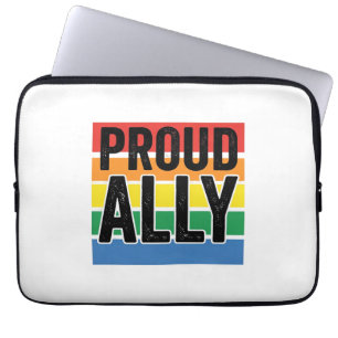 Proud Ally Vintage Pride Support Shirt Design_1 Laptop Sleeve