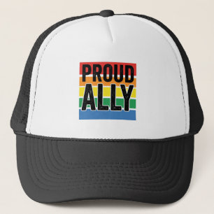 Proud Ally Vintage Pride Support Shirt Design_1 Trucker Hat