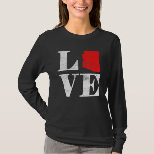 Proud America Citizen State Flag Land Map Love Ari T-Shirt