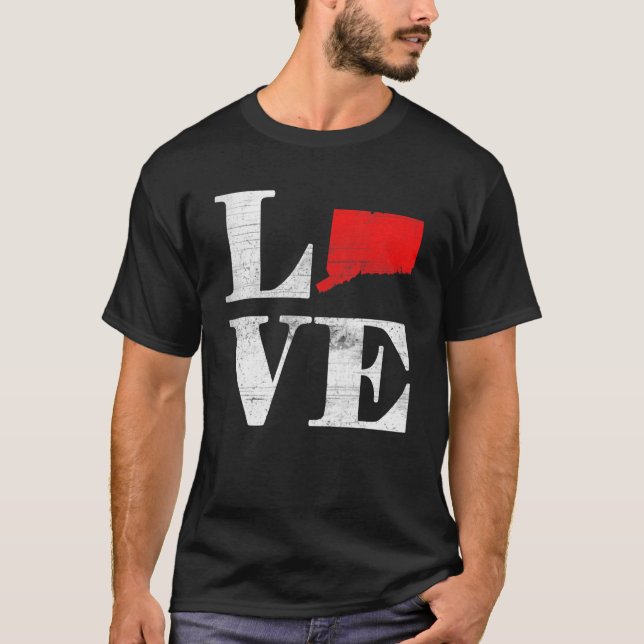 Proud America Citizen State Flag Land Map Love Con T-Shirt (Front)