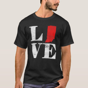 Proud America Citizen State Flag Land Map Love Ind T-Shirt
