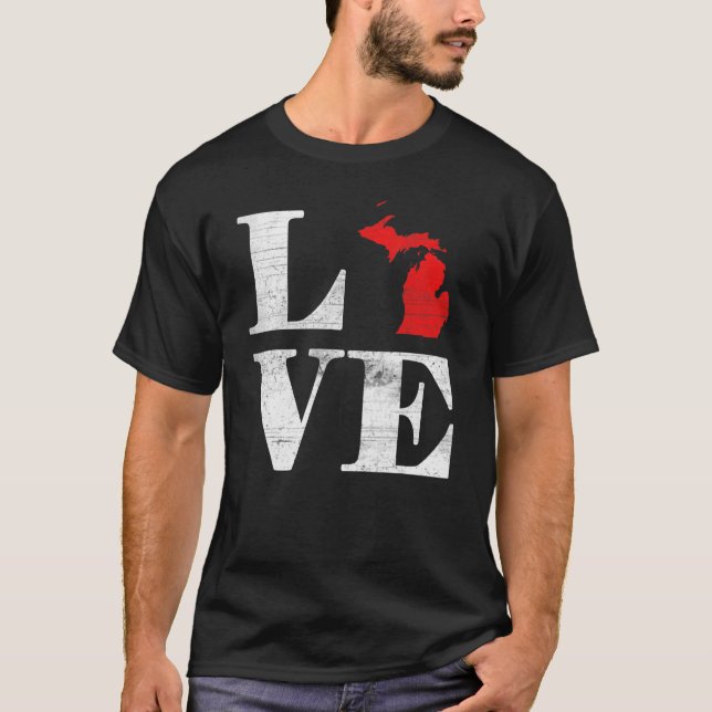 Proud America Citizen State Flag Land Map Love Mic T-Shirt (Front)