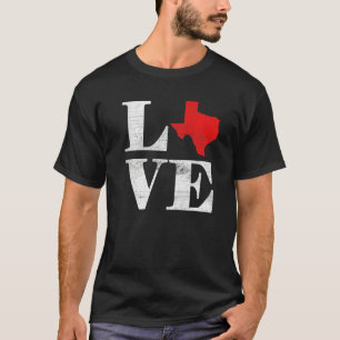 Proud America Citizen State Flag Land Map Love Tex T-Shirt