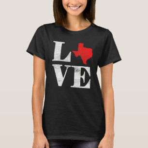 Proud America Citizen State Flag Land Map Love Tex T-Shirt