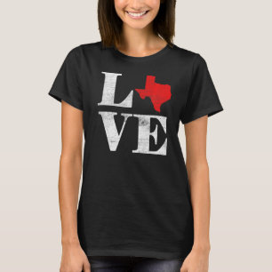 Proud America Citizen State Flag Land Map Love Tex T-Shirt