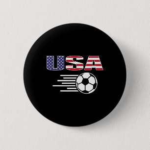 Proud America Soccer Fans Jersey - Usa Flag Footby 6 Cm Round Badge
