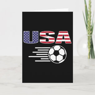 Proud America Soccer Fans Jersey - Usa Flag Footby Card