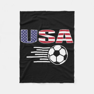 Proud America Soccer Fans Jersey - Usa Flag Footby Fleece Blanket