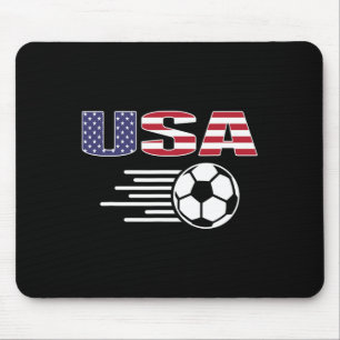 Proud America Soccer Fans Jersey - Usa Flag Footll Mouse Mat