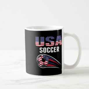 Proud America Soccer Team Supporter Usa Flag Footl Coffee Mug