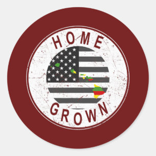 Proud America State Flag US Home Grown Hawaii Classic Round Sticker