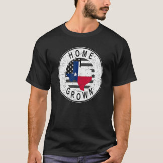 Proud America State Flag US Home Grown Texas T-Shirt