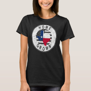 Proud America State Flag US Home Grown Texas T-Shirt