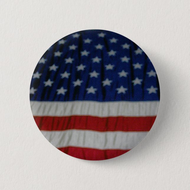 Proud American 6 Cm Round Badge (Front)