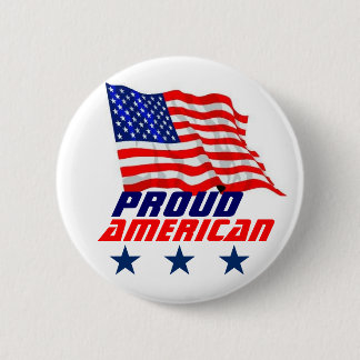 Proud American 6 Cm Round Badge