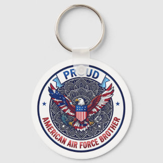 Proud American Air Force Brother Key Ring