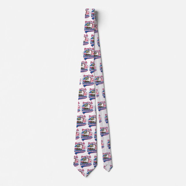 Proud American Bald Eagle Tie (Front)