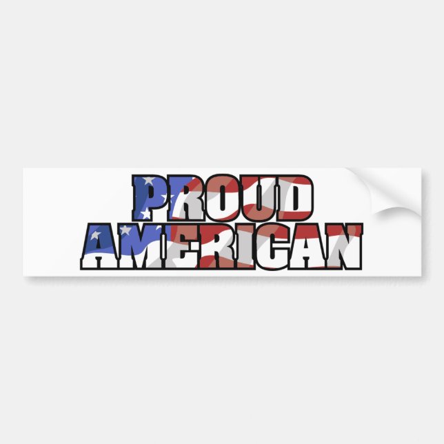 Proud American bumper sticker (Front)