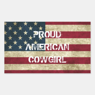Proud American Cowgirl Sticker