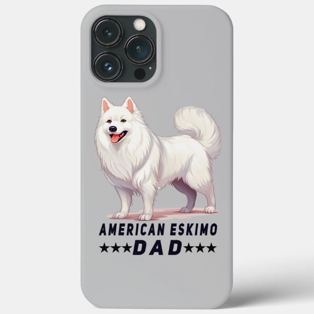 Proud American Eskimo Dad Dog Lover Case-Mate iPhone Case (Back)