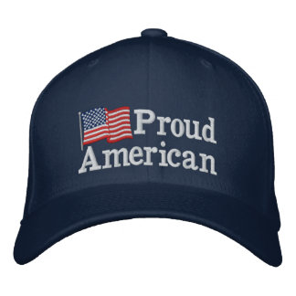 Proud American Flag NB Embroidered Hat