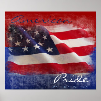 Proud American Flag Poster