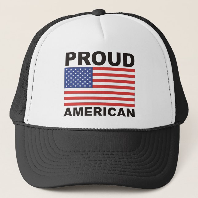 Proud American Flag Products! Trucker Hat (Front)