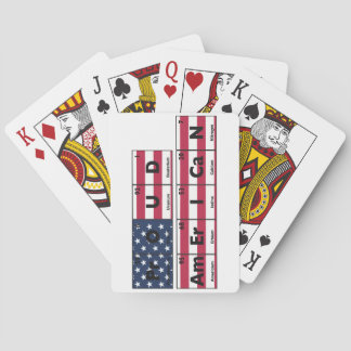 Proud American Flag USA 4th Of July Playing Cards