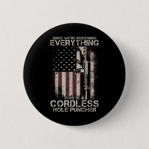 Proud American Flag Veteran Gun Rights Tlt Cordles 6 Cm Round Badge