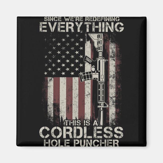 Proud American Flag Veteran Gun Rights Tlt Cordles Magnet (Front)